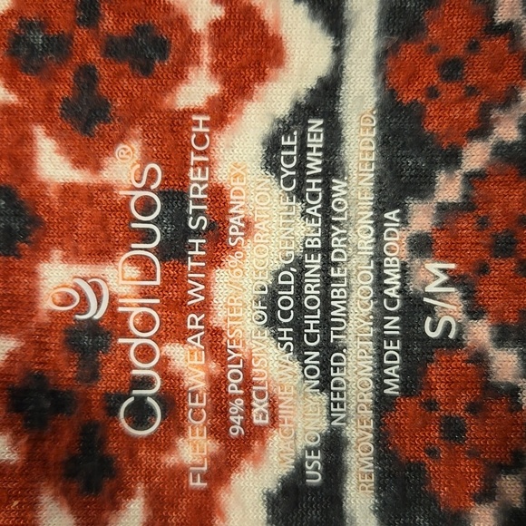 CUDDL DUDS AZTEC FLEECE HOODED WATERFALL OPEN CARDIGAN. SIZE SMALL/ MEDIUM. - Picture 3 of 8